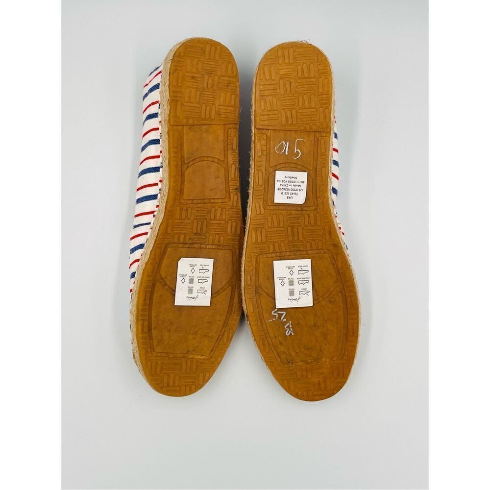 Joules Womens Shelbury Espadrilles Cream Stripe Blue Red Canvas Jute NWT Size 10 - Picture 6 of 8